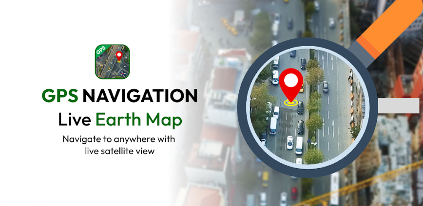 GPS Navigation Live Earth Map background