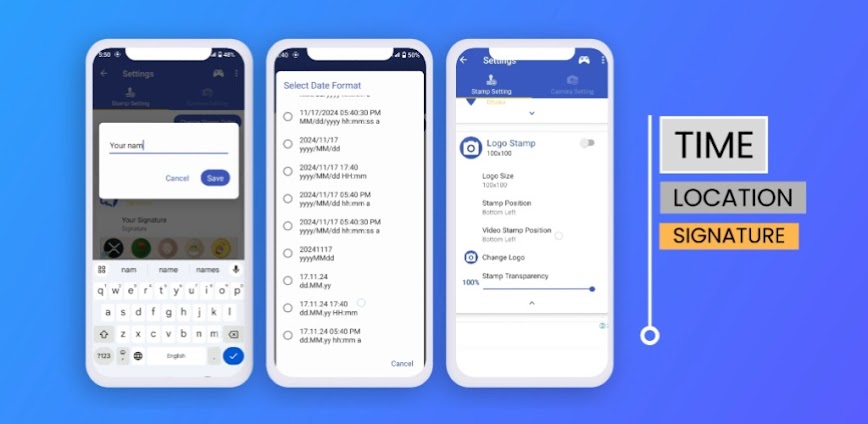 PhotoStamp Camera background