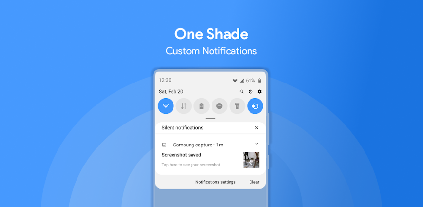 One Shade: Custom Notification background