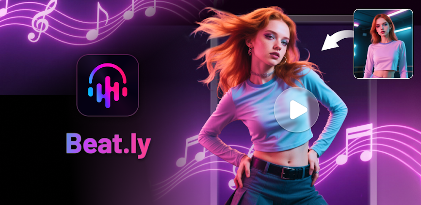 Beat.ly: AI music video maker background