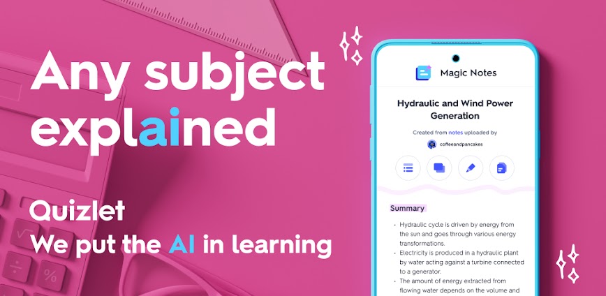 Quizlet: More than Flashcards background